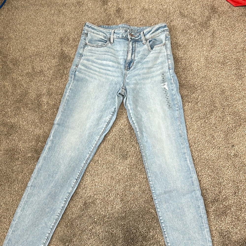 Light blue skinny jeans from American Eagle
